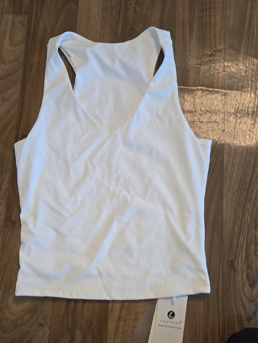 White Racerback Tank Top - Women's Activewear